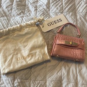 Guess Pink Mini Pink Satchel Bag Gold